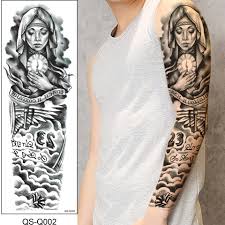 Tatouage Autocollant Temporaire Pour Femmes 48cm X 17cm 1 Piece Image D Animal Complet Manches Croquis Ange Etanche Buy Bras Complet Manches De Tatouage Temporaire Paon Pivoine Dragon Crane Conceptions Impermeable A L Eau Cool Hommes Femmes Tatouages