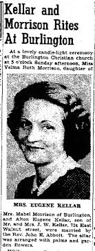 Alton Eugene Kellar and Velma Ruth Morrison: Wedding (part one)