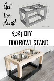 Simple Diy Dog Bowl Stand Plans Diy Dog Stuff Dogs Diy Projects Dog Bowls