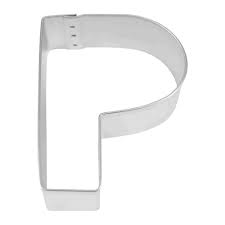 Tinplated steel letter 'p' 2.75 cookie cutter. Alphabet Letter P Cookie Cutter The Cookie Cutter Shop