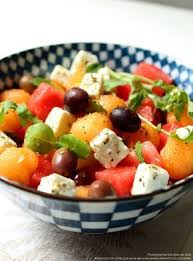 Salade De Pasteque Feta Melon Et Olives Noires Salade De Pasteque Recette Salade Ete Recette De Salade Composee