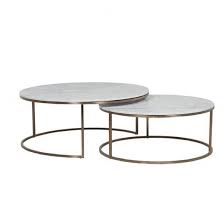 A coffee table is the focus of any living room furniture layout and creates the perfect spot for entertaining. Elle Nesting Coffee Tables Marble Brushed Brass Tables Coffee Tables Tables Ido Interior Design Online