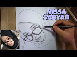Menggambar Wajah Nissa Sabyan Tanpa Penghapus Part 2 Youtube Menggambar Wajah Cara Menggambar Melukis Wajah