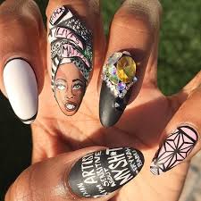Who said that a gel nail design that goes for neutrals always needs to be boring? Lavette Cephus Beaute Asylum On Instagram Please Repost Share And Tag In Celebration Of Blackhistor Crazy Nail Designs Hot Nail Designs Egyptian Nails