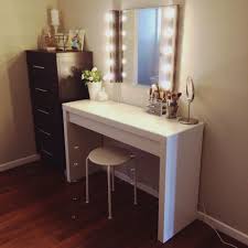 With its beveled glass, rounded edges showing your true colors, this wall mounted lighted vanity mirror will be a perfect lighting for makeup and hair. Ikea Vanity With Mirror And Lights Novocom Top