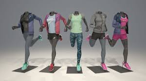 Female Mannequin Nike Pack 4 3d Model Mannequins Female Character Modeling