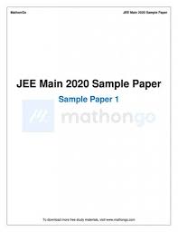 Jan 08, 2020 · more significantly, jee main 2020 question papers for all the subjects and shifts can be accessed on this page. Jee Main 2020 Sample Mock Paper 1 Mathongo