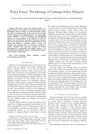 Malaysian ports in the peninsular to ports in the east malaysian states of sabah and sarawak and the federal territory of labuan in support of their criticism, they point to world bank reports and studies commissioned by the malaysian economic planning unit which they say echo their view. Pdf Policy Fiasco The Sabotage Of Cabotage Policy Malaysia