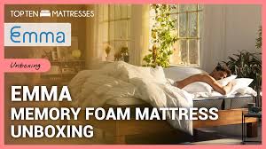 Emma Memory Foam Mattress Unboxing Video Memory Foam Mattress Mattresses Reviews Memory Foam Mattress Reviews