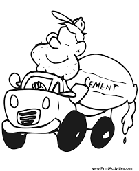 Plus, it's an easy way to celebrate each season or special holidays. Cement Mixer Coloring Page Coloring Home