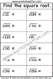 Square Root Free Printable Worksheets Math Fact Worksheets Square Roots Free Printable Worksheets