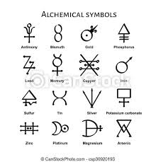 Compounds until the 18th century. Alchemical Symbols Collection Of Various Alchemical Symbols Vector Illustration Canstock