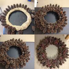 Pine Cone Wreath Diy Hjemmelavet Julepynt Julekranse Juledekoration Ideer