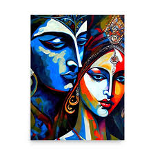 Radha Krishna Love Art Printable