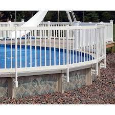 The 36 resin above ground pool premium fence kits mount directly to the vertical upright posts of the pool. Kit 1a Resin Above Ground Pool Fence Kit 8 Sections In The Swim