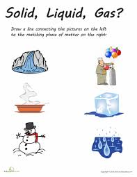 Identifying States Of Matter Solid Liquid Gas States Of Matter Science Worksheets Matter Worksheets
