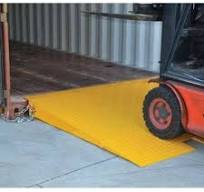 HPDAVV 68'' x 86'' x 6.49'' Heavy Duty Shipping Container Loading Ramps /  Shed Ramps 16,000 Lbs Capacity - Forklift Compatible - Dock Plate