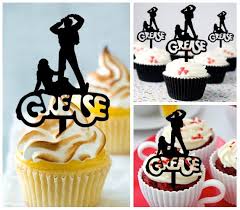 Check out these great great costumes, wigs, and accessories perfect for a 50's theme party, grease dress up event, sock hop, or halloween. Mo004 New Arrival 10 Pcs Decorations Cupcake Topper Movies Grease Party Themes Wedding Props Party Food Dri Grease Themed Parties Grease Party Birthday Fun