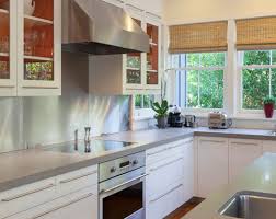 Stainless steel across the kitchen. 28 Stainless Steel Metal Backsplash Ideas Sebring Design Build