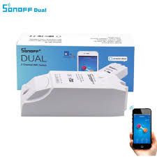 Sonoff Dual 2ch Wifi Smart Switch Home Remote Control Wireless Switch Universal Module Timer Wi Fi Switch Smart Home Controller Wireless Switch Smart Switches Wifi
