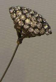 Antique 11 X Long Jeweled Hatpin Brass Filigree Prong Set Crystal Rhinestones Crystal Rhinestone Prong Setting Antique Hats