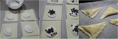 Pasta sfoglia veloce alla ricotta, dolci e salati con farine senza glutine, farina di soia, di riso, 00, farina integrale, ricetta pasta sfoglia veloce. Triangoli Di Sfoglia Dolci Con Ricotta E Cioccolato