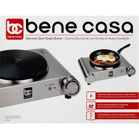 COCINA ELECTRICA UNA HORNILLA ACERO INOXIDABLE