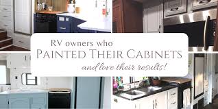 Right off the top of my head, i know for sure most people sometimes we forget about using vertical space inside of the kitchen cabinets. Rv Owners Who Painted Their Cabinets Rv Inspiration