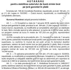Salariul Minim Brut 2019 Publicat In Monitorul Oficial Cat Va Fi Netul Primit De Angajat