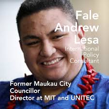 Meet our speakers for Whiua ki te Ao! Fale Andrew Lesa: Fale Andrew Lesa is  a seasoned diplomat for New Zealand and a policy consultant at the Asian  Development Bank where he