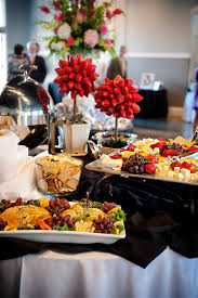 Assorted Cheese And Fruit Platter With Strawberry Trees And Chocolate Fondue By Roux S Catering Exclusiv Rustic Wedding Foods Autumn Wedding Food Wedding Food
