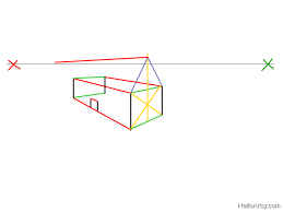 Make the horizon line and vanishing points. 2 Point Perspective Drawing Step By Step Guide For Beginners Helloartsy