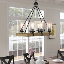 Once you know the shape of the light. Gracie Oaks Aamanah Wood 6 Light Rectangle Chandelier Reviews Wayfair