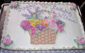 Birthday Cake For Mother Square Flower Basket Bettycake 39 S Photo Blog And Other Stuff Birthday Sheet Cakes Birthday Cake For Mom Mom Cake