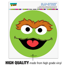 Maybe you would like to learn more about one of these? Sesame Street Oscar The Grouch Face Automotive Car Window Locker Circle Bumper Sticker Walmart Com Walmart Com