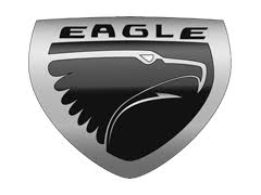 The main logo figure is made in a shape of the letter v, but turned into 90 degrees and has a blue triangle inside it. American Car Brands
