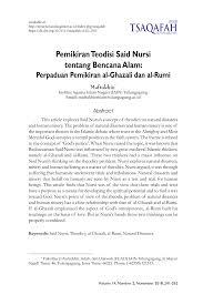The only website you can trust. Pdf Pemikiran Teodisi Said Nursi Tentang Bencana Alam Perpaduan Pemikiran Al Ghazali Dan Al Rumi