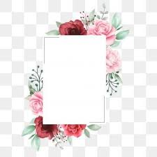 Elegant Watercolor Floral Frame With Red And Pink Roses Flowers Flower Watercolor White Png Transparent Clipart Image And Psd File For Free Download In 2020 Red And Pink Roses Floral Watercolor