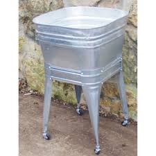 square wash tub with stand single or