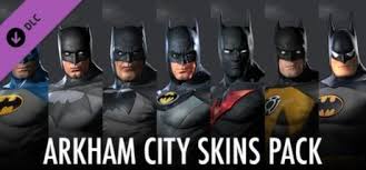 These seven batman skins can be used in storyline mode upon completion of main story and all challenge maps. Batman Arkham City Arkham City Skins Pack 2011 Windows Box Cover Art Mobygames