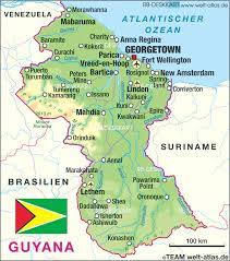Map Of Guyana Map In The Atlas Of The World World Atlas Georgetown Guyana Guyana Caribbean Culture