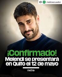 Repost @metroecuador La preventa de Melendi en Ecuador ya tiene fecha. La  empresa organizadora, Top Shows, dio a conocer más detalles de lo que será  uno de los espectáculos más esperados desde