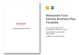 Restaurant Food Delivery Business Plan Template In Word Apple Pages