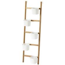 Ikea Plant Stand With 5 Plant Pots Bamboo White 426 17265 2222 Ikea Outdoor Furniture Ikea Outdoor Small Apartment Furniture