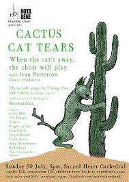 Cactus cat by flying nun records, released 05 may 2017. Nota Bene Presents Cactus Cat Tears Sacred Heart Cathedral Wellington Sun 30 July 2017