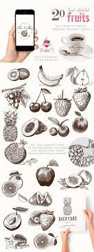 Organic Logo Elements Fruits Fruit Sketch Organic Logo Fruit Logo