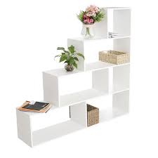 China Staircase White Display Divider Shelf Storage Unit Cubes Bookcase Bookshelf China Wooden Bookcase Bookshelf Display Bookshelf