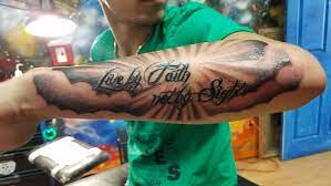 My husband and i both decided what we really wanted was scripture. Tattoo Uploaded By Manny Mendez Live By Faith Not By Sight Clouds 1113372 Tattoodo
