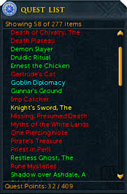 Top ten quest items rs07. Quests The Runescape Wiki