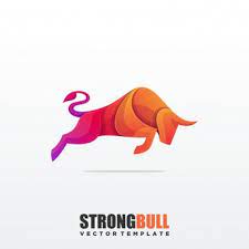 Abstract Bull Colorful Premium Vector Template Pet Logo Design Typographic Logo Branding Design Logo